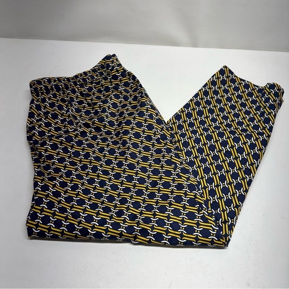 Boden Pants - BODEN Glorious British style pull on size 16/18 Navy and Yellow Patterned Pants